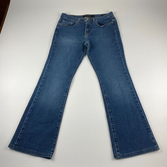 Calvin Klein Mid-Rise Flare Leg Jeans Women’s Sz 6 VTG Sandblast Wash WF35A51C - Picture 2 of 11